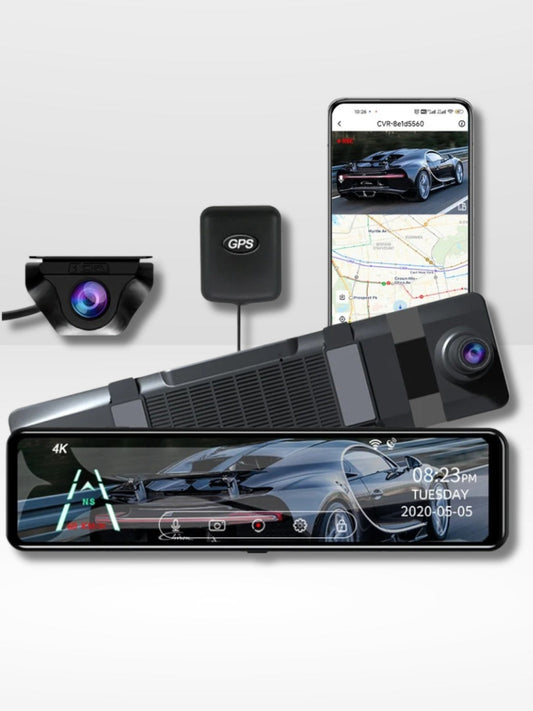 Rétroviseur Caméra embarqué 4k Avec Traceur GPS